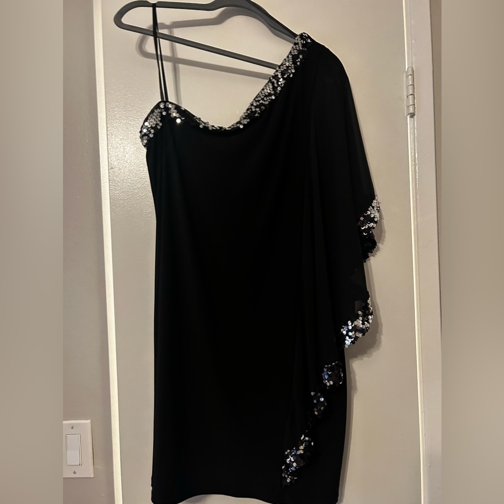 DJ-Jax One shoulder dress with sequin detail